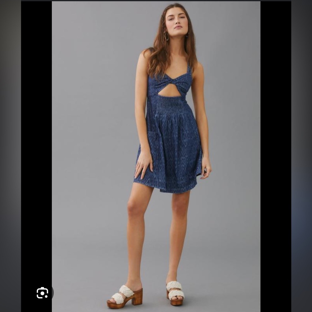 NWT Anthropologie Pilcro Ikat Denim Mini Dress Size: Smalll